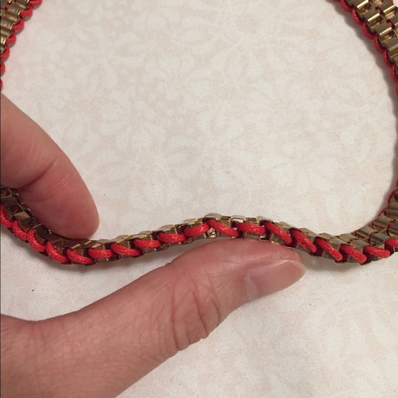 [3/$10] Statement necklace - gold and red - Picture 3 of 3